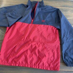 Vintage BILL RODGERS 3/4 Zip Lightweight Running Jacket Red & Blue Medium (A)